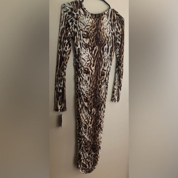 NWT  INC International Concepts Animal Print Rushed Dress  Size XS  $80 - Picture 3 of 3
